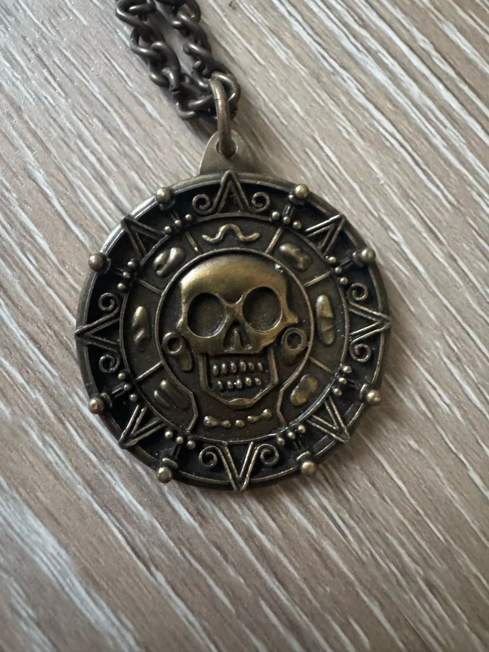 Disney Pirates of the Caribbean Skull Medallion Pendant Necklace